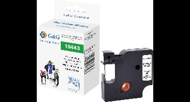 G&G Labeltape Vinyl Tapekleur: Wit Tekstkleur: Zwart 9 mm 5.5 m