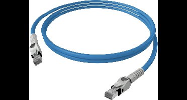 EasyLan VarioBoot patchkabel Cat.6A, S/FTP, blauw, 1 m