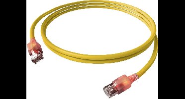 EasyLan S/FTP DualBoot® LED Kabel Cat.6A (Class EA), LSOH, geel, 1 m