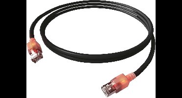 EasyLan S/FTP DualBoot® LED Kabel Cat.6A (Class EA), LSOH, zwart, 1 m
