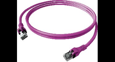 EasyLan DualBoot PushPull IP20 patchkabel, Cat.6A (Klasse EA), S/FTP, violet, 5 m