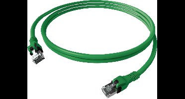 EasyLan DualBoot PushPull IP20 patchkabel, Cat.6A (Klasse EA), S/FTP, groen, 1,5 m