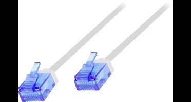 LogiLink CQ3051U RJ45 Netwerkkabel, patchkabel CAT 6A U/UTP 2.00 m Wit Extreem dun, Zeer flexibel, Vlambestendig, Halogeenvrij 1 stuk(s)