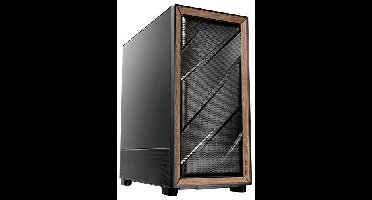 Antec FLUX SE Midi-tower PC-behuizing Zwart, Hout