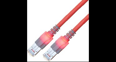 Easylan CS1ORCDCD0070 RJ45 Netwerkkabel, patchkabel CAT 6 S/FTP 7 m Rood Afgeschermd (dubbel), Halogeenvrij, Vlambestendig 1 stuk(s)