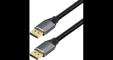 Maxtrack C303-1L DisplayPort-kabel DisplayPort Aansluitkabel DisplayPort-stekker 1 m Zwart 16K UHD, Aluminium-stekker, Vergulde steekcontacten