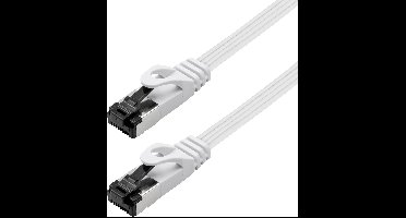 Maxtrack TI55-5L RJ45 Netwerkkabel, patchkabel CAT 8.1 U/FTP 5 m Wit Plat 1 stuk(s)