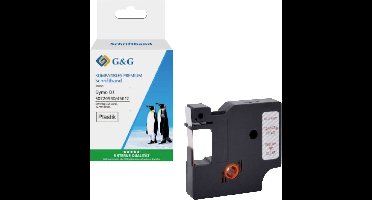 G&G Labeltape Tapekleur: Transparant Tekstkleur: Rood