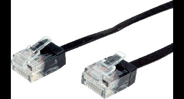 Roline 21.15.2190 RJ45 Netwerkkabel, patchkabel CAT 6A U/UTP 0.5 m Zwart 1 stuk(s)
