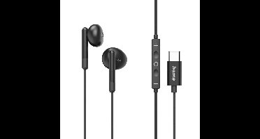 Hama Classy Earplugs Kabel Stereo Zwart Volumeregeling Mobiele telefoon