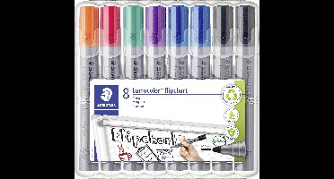 Staedtler Whiteboardmarker Lumocolor 8St Box 356 WP8 X Flipchartmarker Geel, Oranje, Rood, Violet, Blauw, Groen, Bruin, Zwart 8 stuk(s)