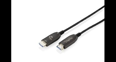 Digitus AK-330126-500-S HDMI-kabel HDMI Aansluitkabel HDMI-A-stekker 50 m Zwart 8K UHD, 4K UHD