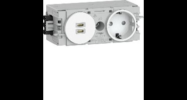 Hager GS17009016 Beveiligde contactdoos Verkeerswit 1 stuk(s)