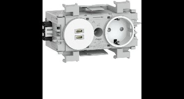 Hager GS17019016 Beveiligde contactdoos Verkeerswit 1 stuk(s)