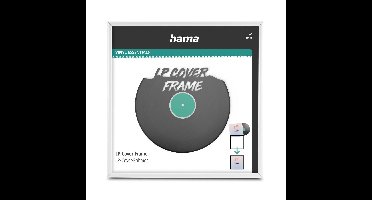 Hama 00181446 LP-cover frame, aluminium, wit, 31,5 x 31,5 cm.