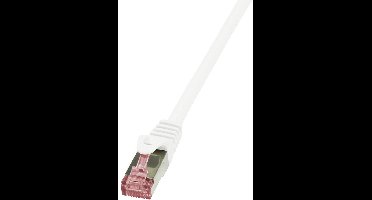 LogiLink CQ2051S RJ45 Netwerkkabel, patchkabel CAT 6 S/FTP 2.00 m Wit Vlambestendig, Snagless 1 stuk(s)