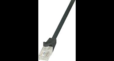 LogiLink CP2073U RJ45 Netwerkkabel, patchkabel CAT 6 U/UTP 5.00 m Zwart Snagless 1 stuk(s)