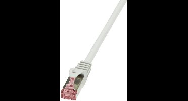 LogiLink CQ2042S RJ45 Netwerkkabel, patchkabel CAT 6 S/FTP 1.50 m Grijs Vlambestendig, Snagless 1 stuk(s)