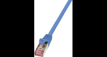 LogiLink CQ2056S RJ45 Netwerkkabel, patchkabel CAT 6 S/FTP 2.00 m Blauw Vlambestendig, Snagless 1 stuk(s)