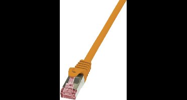 LogiLink CQ2068S RJ45 Netwerkkabel, patchkabel CAT 6 S/FTP 3.00 m Oranje Vlambestendig, Snagless 1 stuk(s)