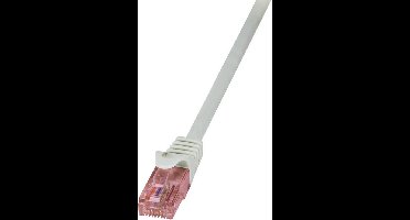 LogiLink CQ2052U RJ45 Netwerkkabel, patchkabel CAT 6 U/UTP 2.00 m Grijs Vlambestendig, Snagless 1 stuk(s)