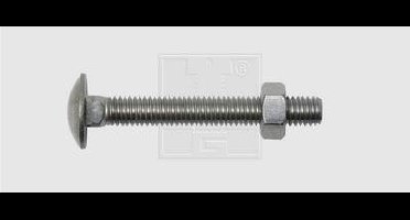 SWG 22662567 Platbolkopschroef 6 mm 25 mm Buitenzeskant DIN 603 RVS A2 50 stuk(s)