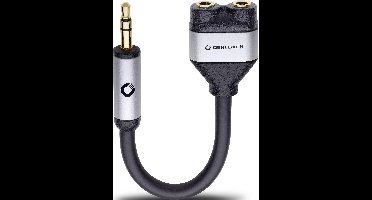 Oehlbach 60021 i-Connect J-AD Jackplug Audio Y-adapter [1x Jackplug male 3,5 mm - 2x Jackplug female 3,5 mm] Zwart