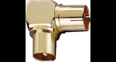 Oehlbach 4403 Coax-adapter, haaks Verguld Aansluitingen: Coax-stekker IEC, Coax-bus IEC 2 stuk(s)