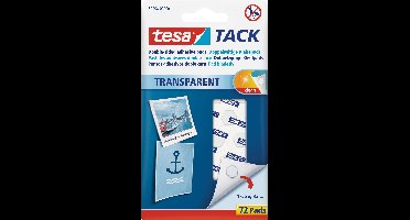 tesa TACK Dubbelzijdige kleefpads Transparant Inhoud: 72 stuk(s)
