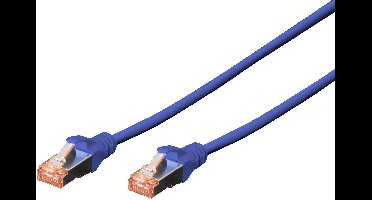 Digitus DK-1644-005/B RJ45 Netwerkkabel, patchkabel CAT 6 S/FTP 0.50 m Blauw Halogeenvrij, Verdraaide paren, Snagless, Vlambestendig 1 stuk(s)