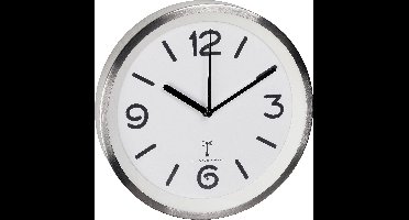 TFA Dostmann 60.3535.02 Wandklok Zendergestuurd 25.3 cm x 42 mm Aluminium (geborsteld)