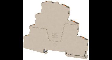 Weidmüller 2434370000 Doorgangsklem 3-etages 6.10 mm Push-In-klem, Steekaansluiting Donkerbeige 50 stuk(s)
