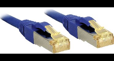 LINDY 47281 RJ45 Netwerkkabel, patchkabel CAT 6a (losse kabel CAT 7) S/FTP 5.00 m Blauw Snagless 1 stuk(s)