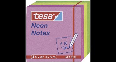 tesa Plaknotitie 56004-00-00 75 mm x 75 mm Pink, Geel, Groen 480 vellen