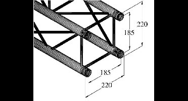 Alutruss DECOLOCK DQ4-1500 Vierkant truss 1.5 m