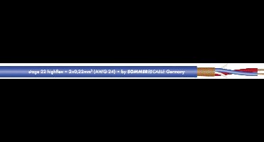 Sommer Cable 200-0002 Microfoonkabel UNITRONIC® MICROPHONE 2 x 0.22 mm² + 2 x 0.22 mm² Blauw per meter