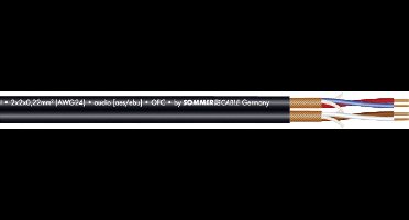 Sommer Cable 200-0551 Microfoonkabel UNITRONIC® MICROPHONE 2 x 2 x 0.22 mm² + 1 x 2 x 0.22 mm² Zwart per meter