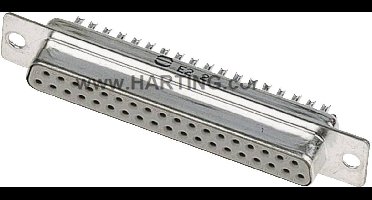 HARTING 09672254715 D-sub female connector 180 ° Aantal polen: 25 Soldeerkelk 1 stuk(s)