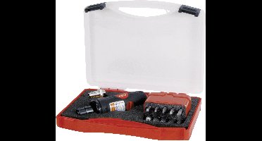 RUKO Pneumatische slijper 1/4 (6.3 mm) 6.2 bar Incl. accessoires, Incl. koffer