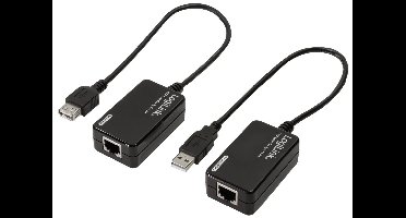 LogiLink UA0021D Extender (verlenging) USB-A 1.1 Via netwerkkabel RJ45 60 m