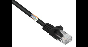 Renkforce RF-5044016 RJ45 Netwerkkabel, patchkabel CAT 5e U/UTP 10.00 m Zwart Snagless 1 stuk(s)