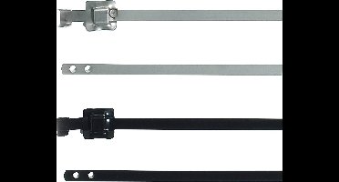 HellermannTyton 111-91163 MLT16SSC10-SS316/SP-BK Kabelbinder 430 mm 10 mm Zwart Bandsluiting geflensd, UV-gestabiliseerd 1 stuk(s)