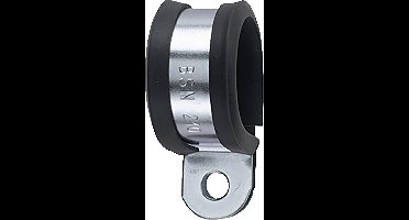 HellermannTyton AFCS63-GS/PVC-BK/ML Bevestigingsklem Schroefbaar 166-50608 Bundel-Ø (bereik) 63 mm (max) Met chloropreen-beschermprofiel Metaal, Zwart 1 stuk(s)
