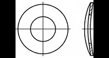 TOOLCRAFT TO-6854451 Veerschijf Binnendiameter: 3 mm DIN 137 Verenstaal 1000 stuk(s)