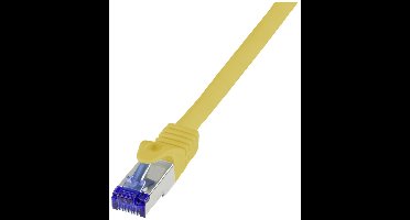 LogiLink C6A107S RJ45 USB-kabel CAT 6A S/FTP 15.00 m Geel 1 stuk(s)