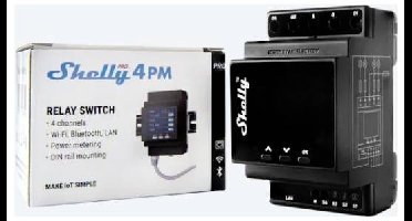 Shelly Shelly Pro 4PM DIN-railrelais Bluetooth, WiFi Shelly
