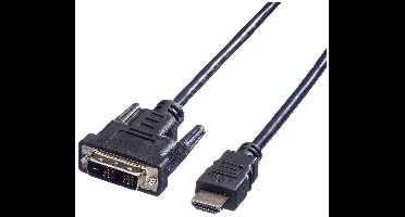 VALUE Monitorkabel DVI (18+1) / HDMI M/M, zwart, 2 m