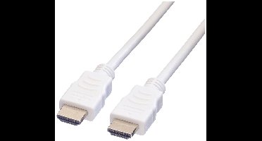VALUE HDMI High Speed Cable met Ethernet M-M, wit, 2 m