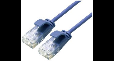 ROLINE UTP Data Center Patchkabel Cat.6A (Class EA), LSOH, extra dun, blauw, 0,5 m