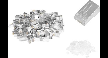 Digitus AK-219603-100 Digitus CAT 6 modulaire stekker voor ronde kabel - 100 stuks AK-219603-100 RJ45, stekker Aantal polen (sensoren) 8 Zilver 100 stuk(s)